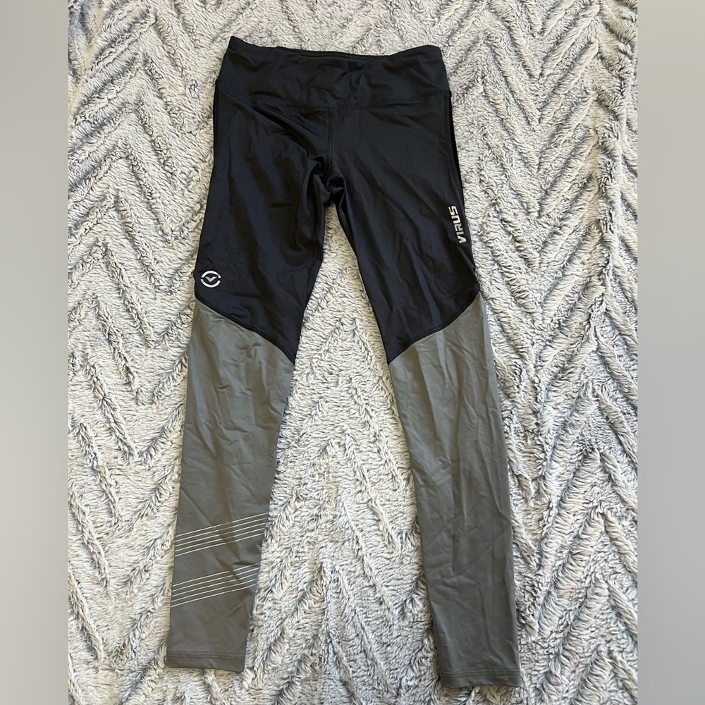 Virus Compression Tights Leggings colorblock mesh action sport performance XS